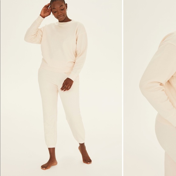 girlfriend collective Pants - Girlfriend Collective Ecru Classic Jogger